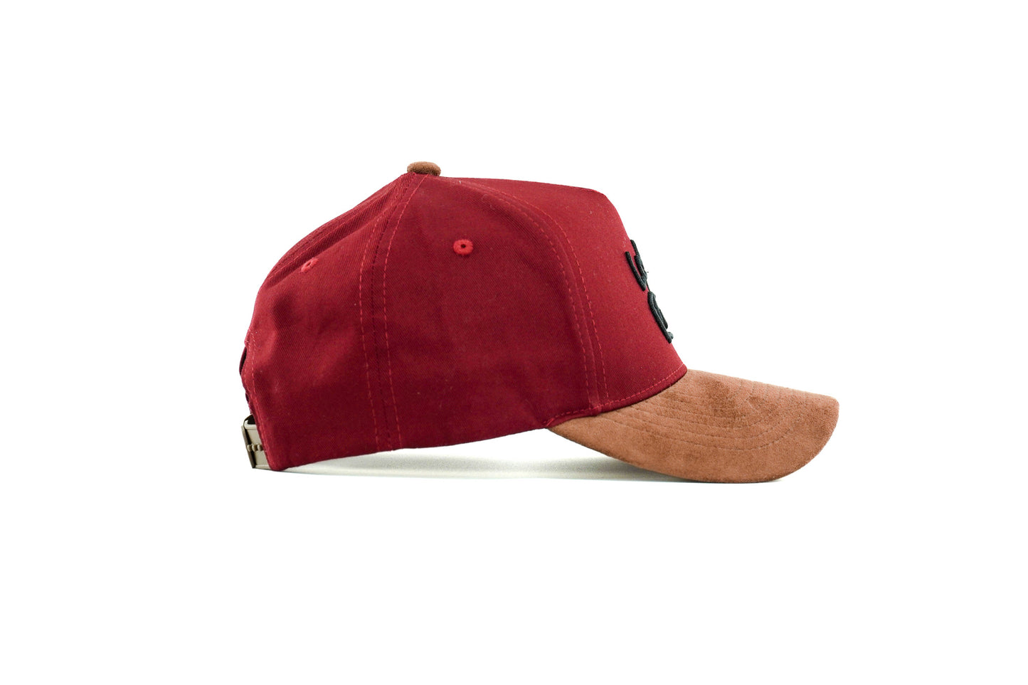 Brown Suede & Maroon - Let Me Ride Hat