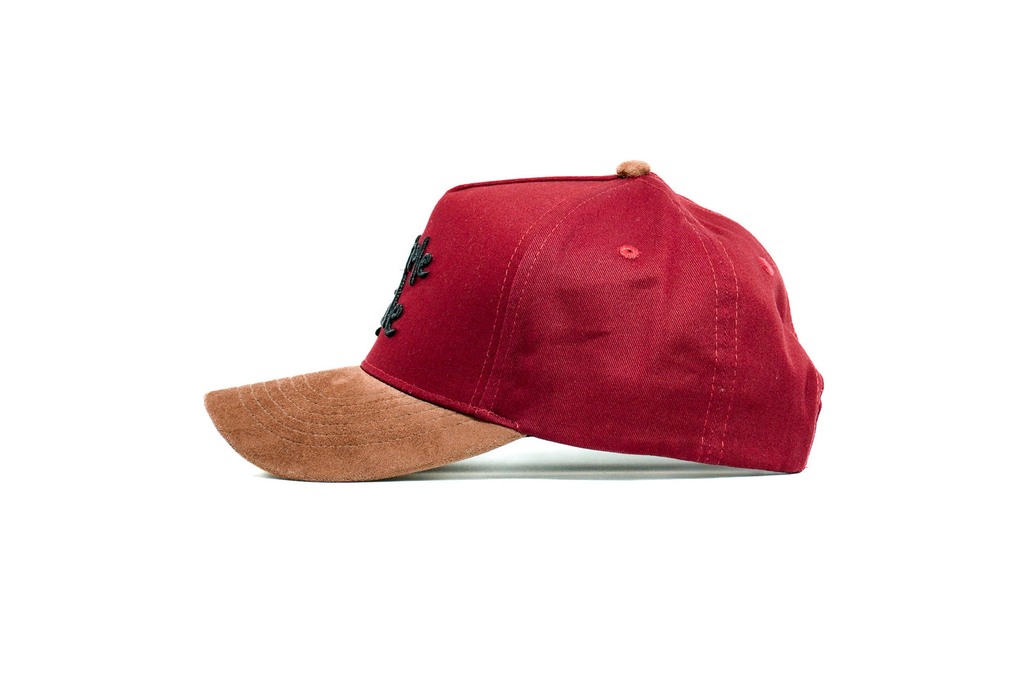 Brown Suede & Maroon - Let Me Ride Hat