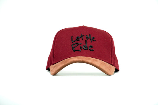 Brown Suede & Maroon - Let Me Ride Hat